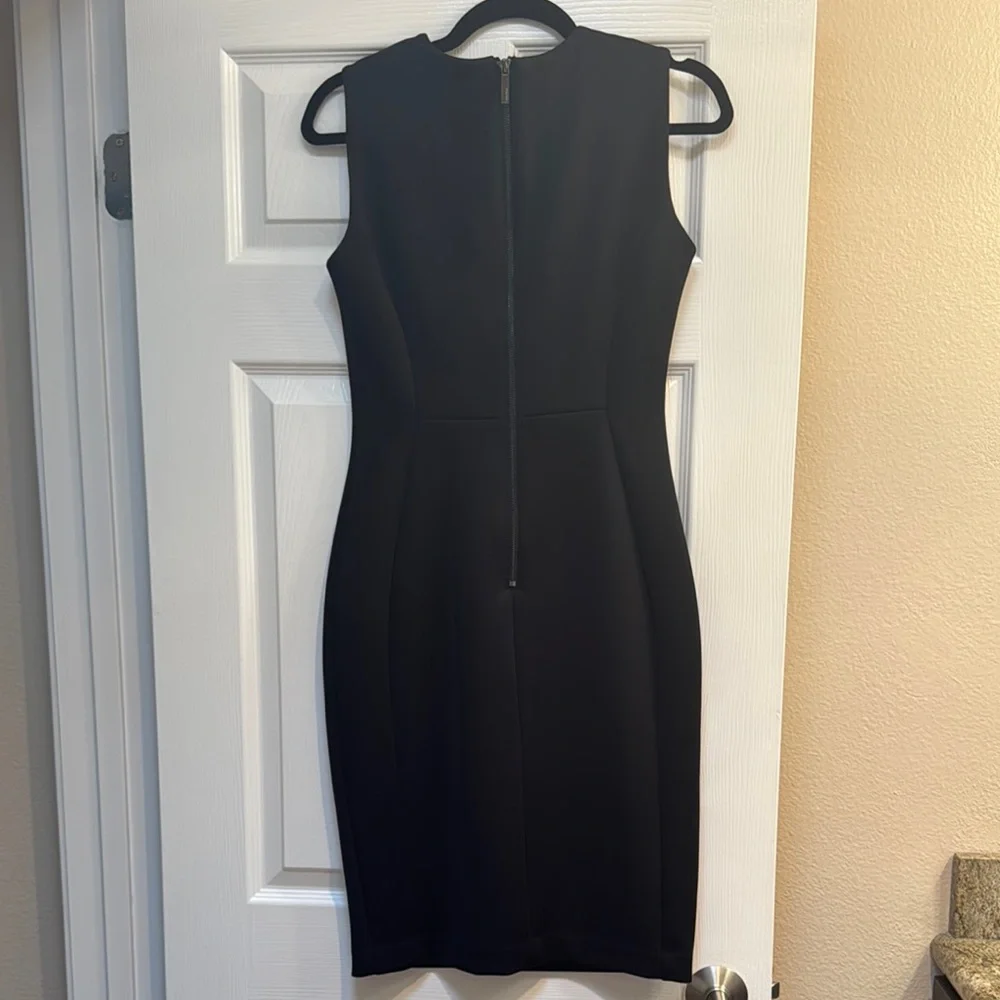 Calvin Klein Fitted Black Sleeveless Dress - Picture 2 of 6